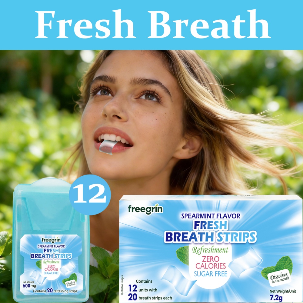 Teeth Whitening Fast - Tiras de Menta FREGRIN para Refrescar